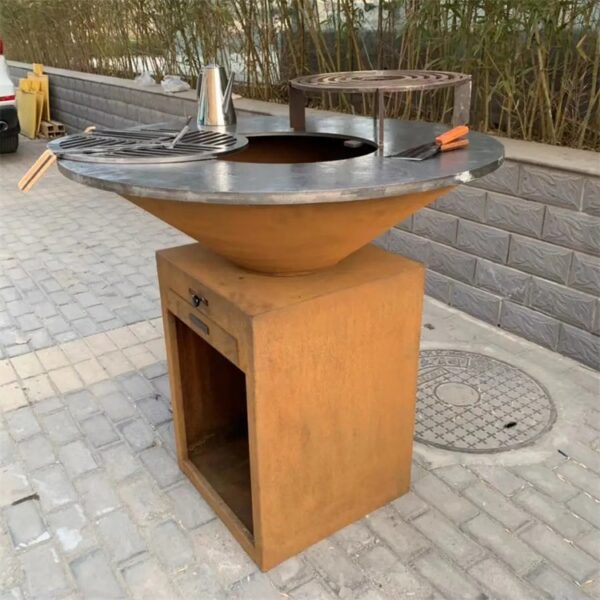 Parrilla de acero corten