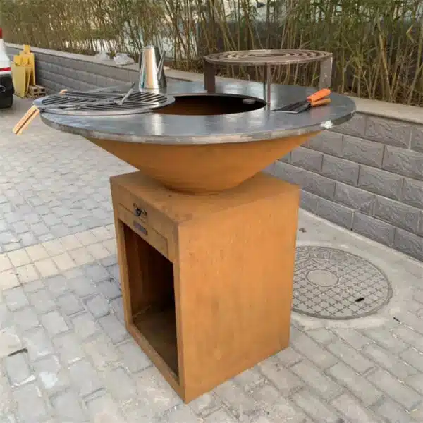 Grille de barbecue en acier Corten