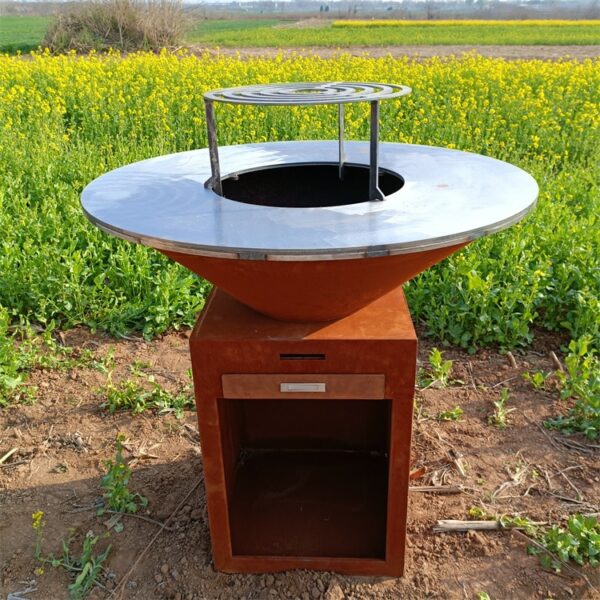 parrilla de acero corten
