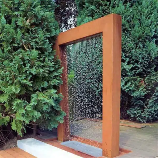 corten water feature