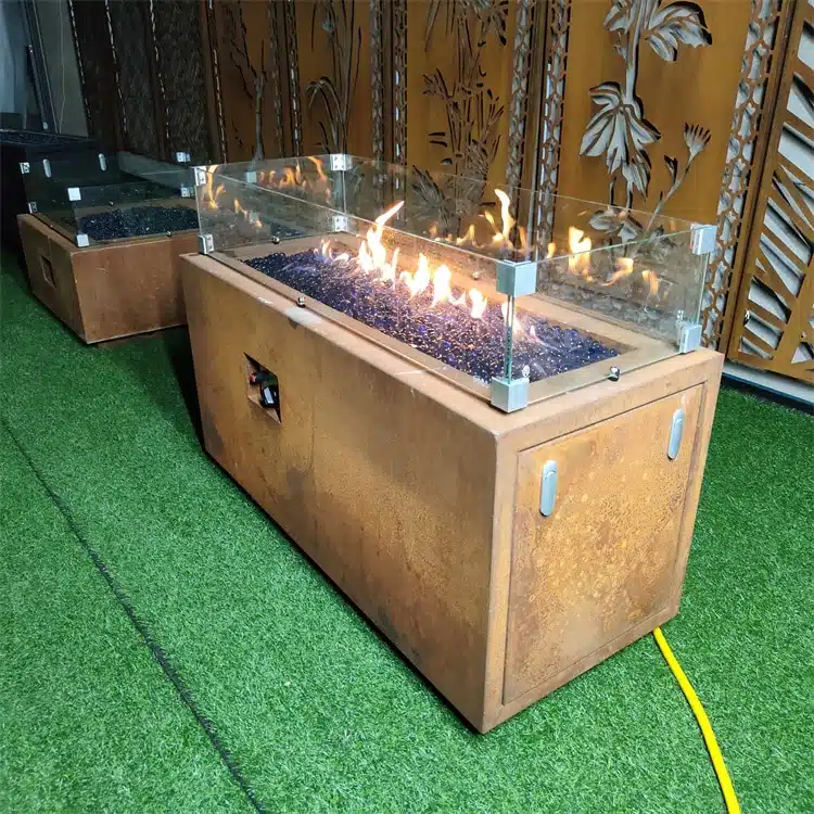 rectangular propane fire table