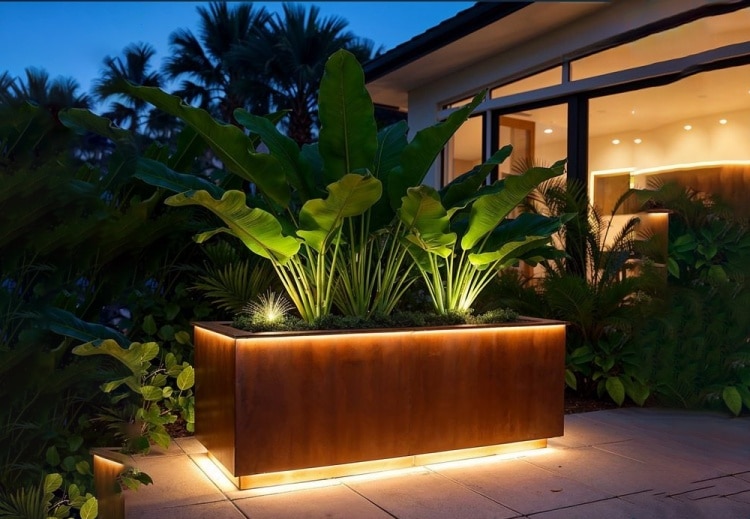 corten steel planters