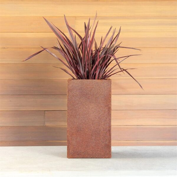 tall corten steel planter
