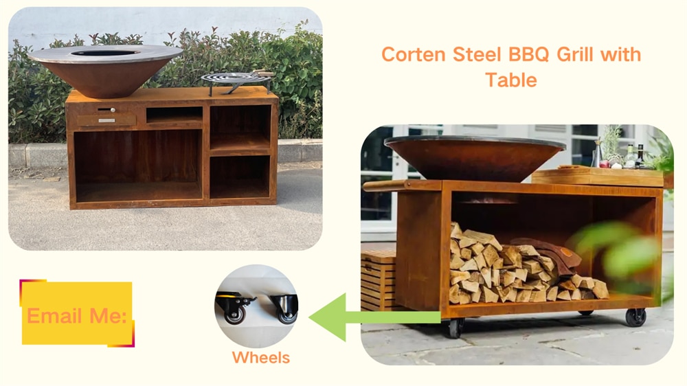 Corten Steel BBQ Grills