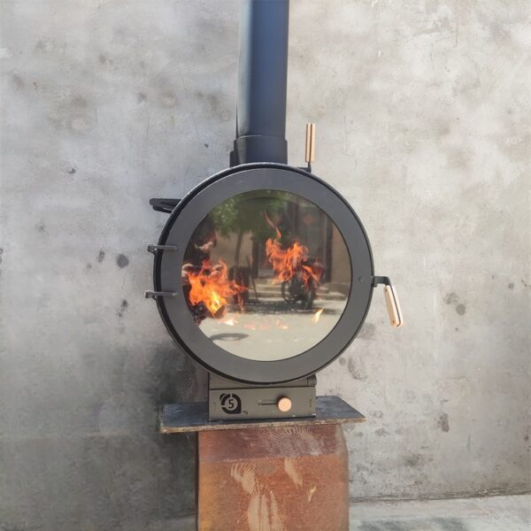 wall mount wood burning stove