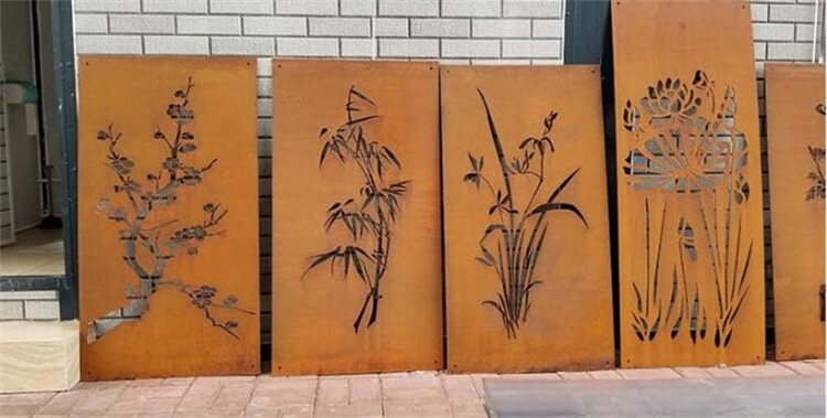 corten lasergesneden schermen