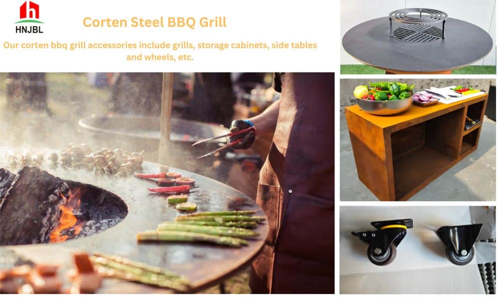 corten steel grills