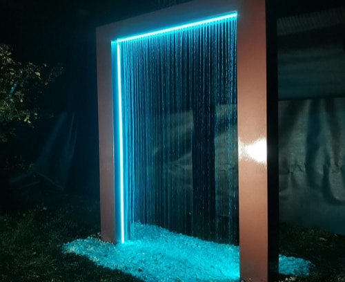 Regenvorhang aus Cortenstahl