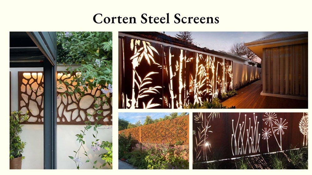 corten steel screens