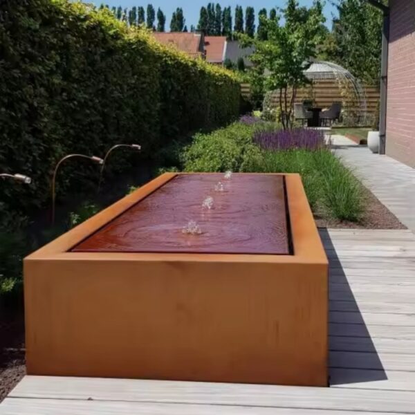 corten steel water table