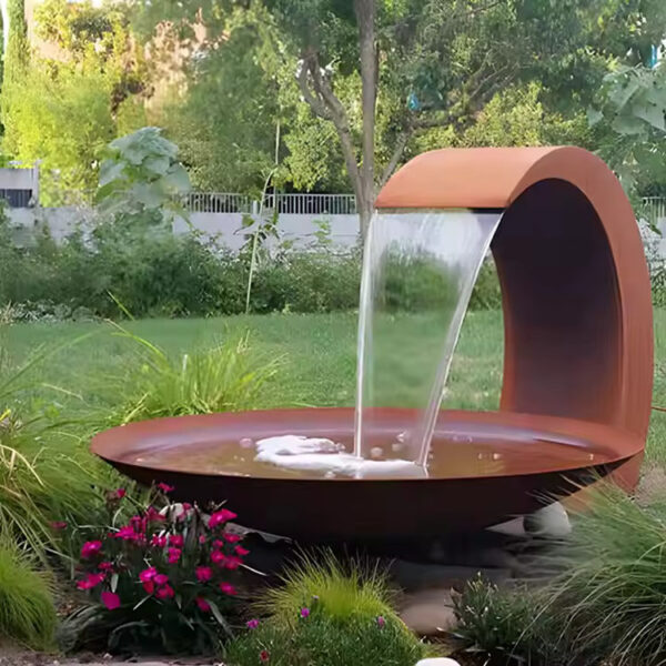 corten water feature
