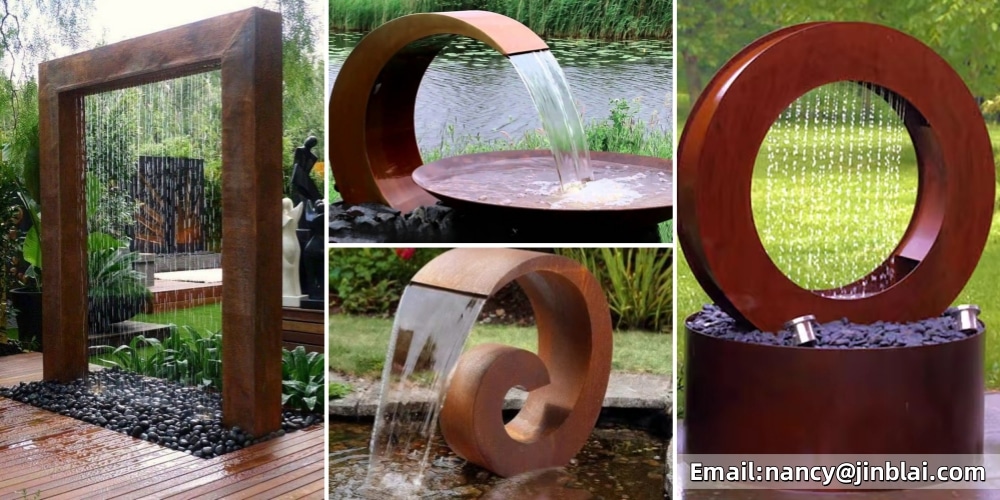 Wasserspiel aus Corten