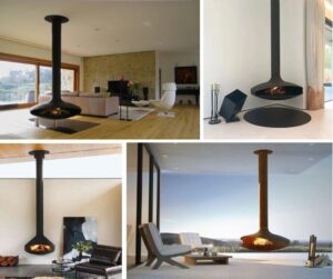 hanging fireplace for sale