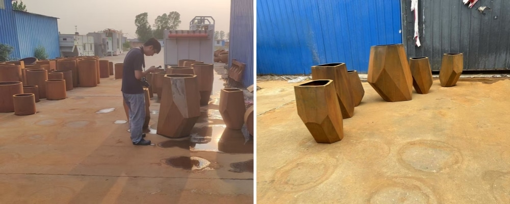large hexagon plant pot