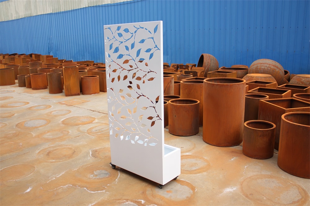 screen with planter box