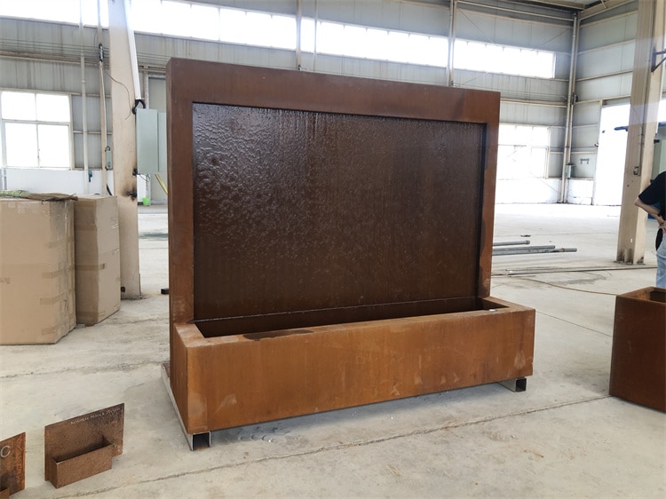 water wall in corten