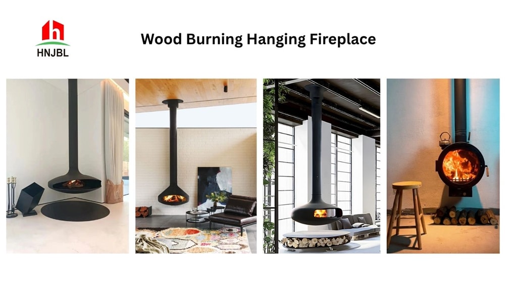 wood-burning hanging fireplace